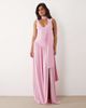 ASOS DESIGN ASOS DESIGN slinky maxi dress with scarf detail in pale pink - 4