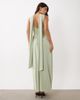 ASOS DESIGN ASOS DESIGN slinky maxi dress with scarf detail in sage-Blue - 3