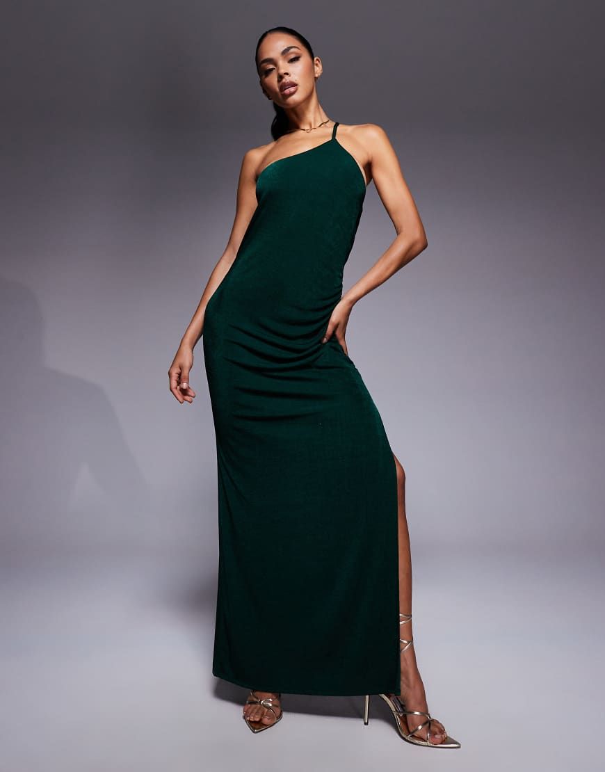 asos bottle green dress DESIGN FBSFormal22