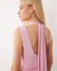 ASOS DESIGN ASOS DESIGN slinky plunge scarf detail top in pink - 1