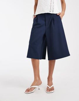 ASOS DESIGN ASOS DESIGN slinky twill tailored Bermuda shorts in navy