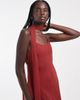 ASOS DESIGN ASOS DESIGN slip midi dress with scarf in rust-Multi - 3
