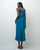 ASOS DESIGN ASOS DESIGN slip midi dress with scarf in teal-MULTI - 4