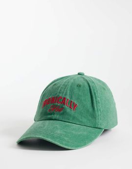 ASOS DESIGN ASOS DESIGN slogan cap in washed green