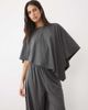 ASOS DESIGN ASOS DESIGN slouchy asymmetric hem cape top set in gray heather - 1