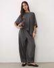 ASOS DESIGN ASOS DESIGN slouchy asymmetric hem cape top set in gray heather - 2