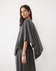 ASOS DESIGN ASOS DESIGN slouchy asymmetric hem cape top set in gray heather - 4