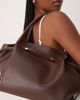 ASOS DESIGN ASOS DESIGN slouchy belted tote bag in chocolate-Brown - 2