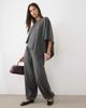 ASOS DESIGN ASOS DESIGN slouchy cuffed trouser set in gray heather - 1