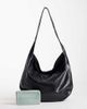 ASOS DESIGN ASOS DESIGN slouchy grainy scoop tote in black - 2