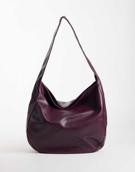 ASOS DESIGN ASOS DESIGN slouchy grainy scoop tote in burgundy-Red