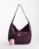 ASOS DESIGN ASOS DESIGN slouchy grainy scoop tote in burgundy-Red - 2