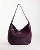 ASOS DESIGN ASOS DESIGN slouchy grainy scoop tote in plum-Red - 1
