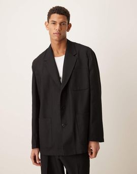 ASOS DESIGN ASOS DESIGN slouchy painter suit jacket in black twill