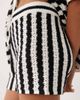 ASOS DESIGN ASOS DESIGN slub striped shorts in mono - part of a set-Black - 4