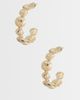 ASOS DESIGN ASOS DESIGN small hoops with mini-shell design in gold tone - 1