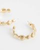 ASOS DESIGN ASOS DESIGN small hoops with mini-shell design in gold tone - 3