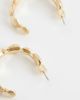 ASOS DESIGN ASOS DESIGN small hoops with mini-shell design in gold tone - 4
