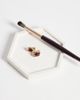 ASOS DESIGN ASOS DESIGN small molten stud earrings with burgundy stone set in gold tone - 2