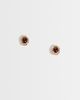 ASOS DESIGN ASOS DESIGN small molten stud earrings with burgundy stone set in gold tone - 3