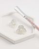 ASOS DESIGN ASOS DESIGN small stud earrings with mini wire-floral design in ivory-White - 2