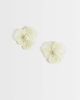 ASOS DESIGN ASOS DESIGN small stud earrings with mini wire-floral design in pale yellow - 1