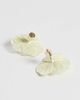 ASOS DESIGN ASOS DESIGN small stud earrings with mini wire-floral design in pale yellow - 4