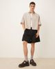 ASOS DESIGN ASOS DESIGN smart bermuda shorts with front pleat and belt detail in black - 3