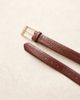 ASOS DESIGN ASOS DESIGN smart leather belt with croc texture in brown - 2
