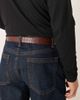 ASOS DESIGN ASOS DESIGN smart leather belt with croc texture in brown - 3