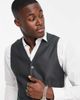 ASOS DESIGN ASOS DESIGN smart oxford skinny suit vest in mid gray-Grey - 3