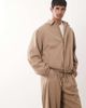 ASOS DESIGN ASOS DESIGN smart pleated blouson jacket in beige - part of a set-Neutral - 1