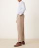ASOS DESIGN ASOS DESIGN smart relaxed tapered fit pant with front pleats in dark stone-Neutral - 3