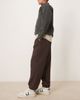 ASOS DESIGN ASOS DESIGN smart straight leg pants with part elastic waistband and cuff in brown-Gray - 3