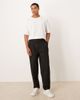 ASOS DESIGN ASOS DESIGN smart straight leg pants with part elastic waistband in black - 1