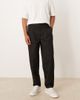 ASOS DESIGN ASOS DESIGN smart straight leg pants with part elastic waistband in black - 2