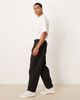 ASOS DESIGN ASOS DESIGN smart straight leg pants with part elastic waistband in black - 3