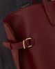 ASOS DESIGN ASOS DESIGN smooth tote bag with belt detailing in burgundy-Red - 3