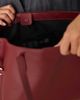 ASOS DESIGN ASOS DESIGN smooth tote bag with belt detailing in burgundy-Red - 4