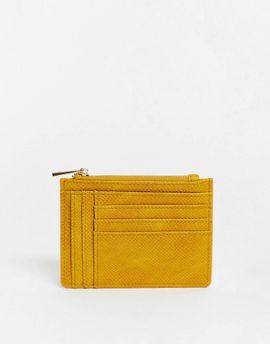 ASOS DESIGN ASOS DESIGN snake wallet with cardholder-Yellow