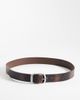 ASOS DESIGN ASOS DESIGN snakeprint belt with rounded brushed silver buckle in brown - 1