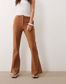 ASOS DESIGN ASOS DESIGN snatch flare pants in tobacco-Brown