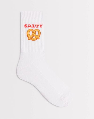 ASOS DESIGN ASOS DESIGN socks with salty graphic in white