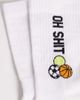 ASOS DESIGN ASOS DESIGN socks with swear word sport graphic in white - 2