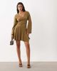 ASOS DESIGN ASOS DESIGN soft cord hankey hem mini dress in mustard-Yellow - 1