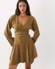 ASOS DESIGN ASOS DESIGN soft cord hankey hem mini dress in mustard-Yellow - 2