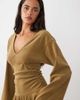 ASOS DESIGN ASOS DESIGN soft cord hankey hem mini dress in mustard-Yellow - 3