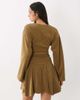 ASOS DESIGN ASOS DESIGN soft cord hankey hem mini dress in mustard-Yellow - 4