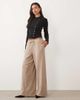 ASOS DESIGN ASOS DESIGN soft cord wide leg trouser in neutral - 1