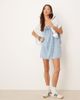 ASOS DESIGN ASOS DESIGN soft denim cami mini dress with tie front detail in floral print-Blue - 2